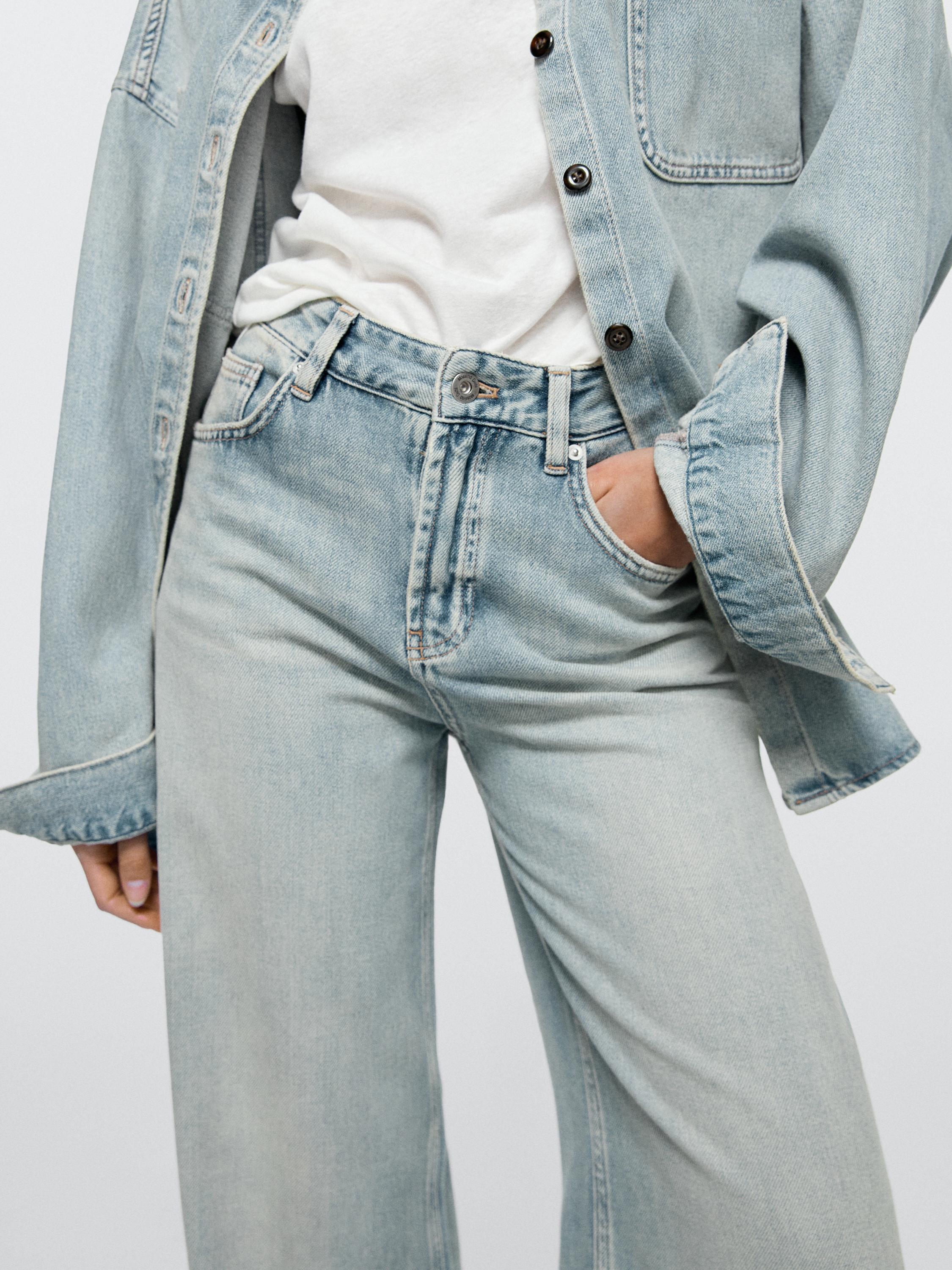 High-waist barrel fit jeans